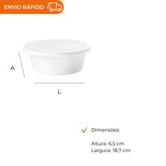 MARMITEX DE ISOPOR COM TAMPA 1100ML - TM 104
