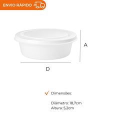 MARMITEX DE ISOPOR COM TAMPA 750ML - TM 102