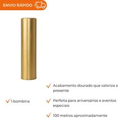 BOBINA DE PAPEL PRESENTE DOURADO 60CM