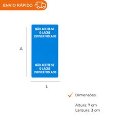 ETIQUETA LACRE 70X30 AZUL