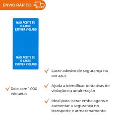 ETIQUETA LACRE 70X30 AZUL