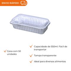 ASSADEIRA PARA BOLO INGLÊS COM TAMPA PET 550ML