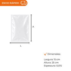 SACO A VÁCUO - 15X25X0,015 CM