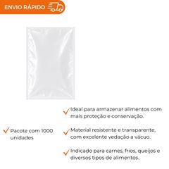 SACO A VÁCUO - 15X25X0,015 CM