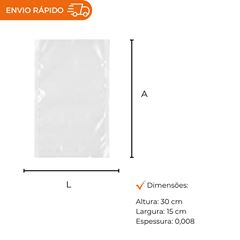 SACO A VÁCUO - 15X30CM