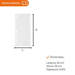 SACO A VÁCUO - 20X35X0,015CM