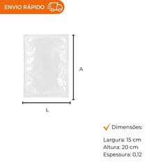 SACO A VACUO - 15X20X0,012