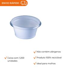 POTE 30ML COM TAMPA PARA MOLHO BRANCO PET G695SF