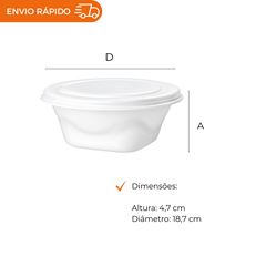 MARMITEX DE ISOPOR COM TAMPA 650ML - PT-102 QR