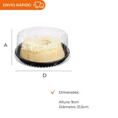 EMBALAGEM PET TORTA MINI PRETA - D 32 MÉDIA
