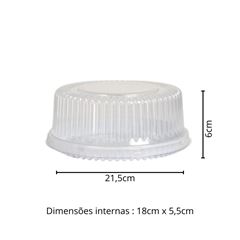 EMBALAGEM PET TORTA MINI BRANCA - D 32B