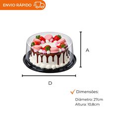 EMBALAGEM PET TORTA MINI PRETA - D 50 MÉDIA NOVA YORK