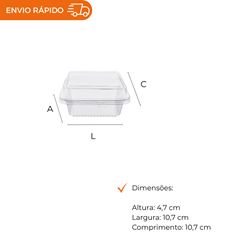 EMBALAGEM PET 1 DOCE QUADRADO - D 650