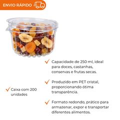 POTE 250ML PET REDONDO ARTICULADO - D 742