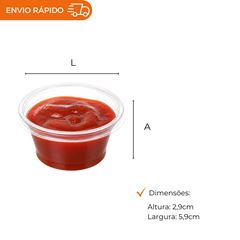POTE 30ML COM TAMPA PARA MOLHOS CRISTAL PET - D 695CR