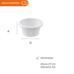 POTE 30ML COM TAMPA PARA MOLHOS BRANCA PET - D 695BR