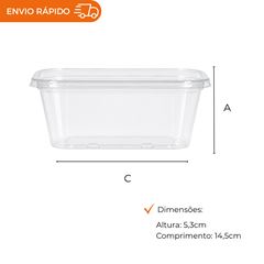 POTE 500ML PET RETANGULAR ARTICULADO - DA 90