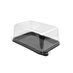 EMBALAGEM PET TORTA PEQUENA PRETA - G 42 CONTEMPORÂNEA
