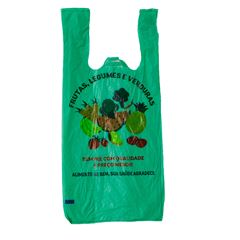 SACOLA C/ALCA 38X50 VERDE IMPRESSA HORTFRUIT