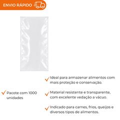 SACO A VÁCUO - 18X28X0,015CM
