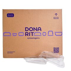 EMBALAGEM PET FATIA TORTA CRISTAL - D 630