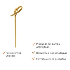 ESPETO P/KNOTTED STICKS BAMBU 15CM