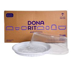 EMBALAGEM PET TORTA MINI BRANCA  - D 56M