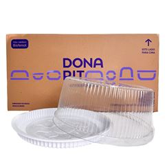 EMBALAGEM PET TORTA MINI BRANCA  - D 56A