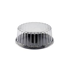 EMBALAGEM DE ISOPOR PRETA COM TAMPA PET PARA TORTA - FF32APR