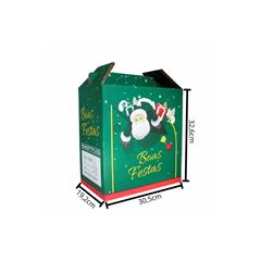 CESTA DE NATAL BOAS FESTAS VERDE - PACOTE COM 10