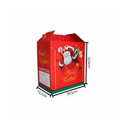 CESTA DE NATAL BOAS FESTAS VERMELHA - PACOTE COM 10