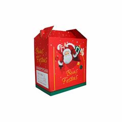 CESTA DE NATAL BOAS FESTAS VERMELHA - PACOTE COM 10