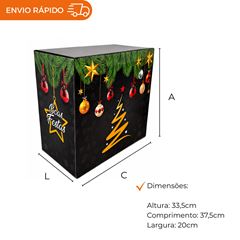 CESTA DE NATAL DUPLEX PRETA - P