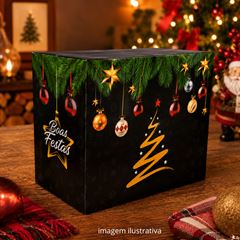CESTA DE NATAL DUPLEX PRETA - P