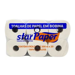 PAPEL TOALHA BRANCO 20X200M 100% CELULOSE
