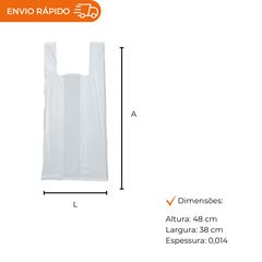 SACOLA COM ALÇA 38X48 BRANCA