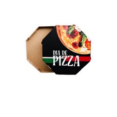 EMBALAGEM PARA PIZZA 35CM BRANCA IMPRESSA DIA DE PIZZA
