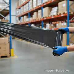 STRETCH C/ TUBETE 50X0,25 PRETO COM 2,50 KG DE FILME