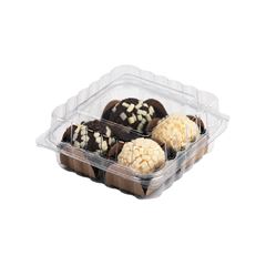 POTE 300ML PET QUADRADO COM TAMPA ARTICULADA - D 655