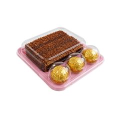 EMBALAGEM PARA BOLO + 3 DOCES BABY ROSA