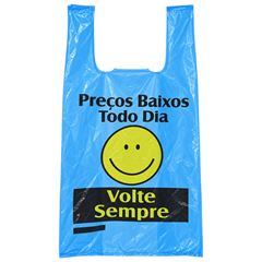 SACOLA C/ALCA 38X50 AZUL VOLTE SEMPRE