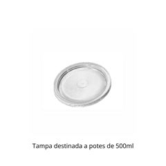 TAMPA PLÁSTICA 500ML TRANSPARENTE PP COM FURO - TPT-550